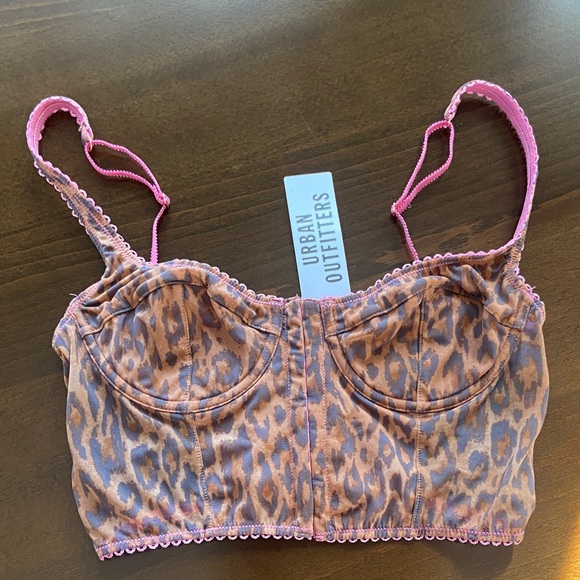 Urban Outfitters Other - Urban Outfitters Pink and Brown Leopard Bralette. Size L